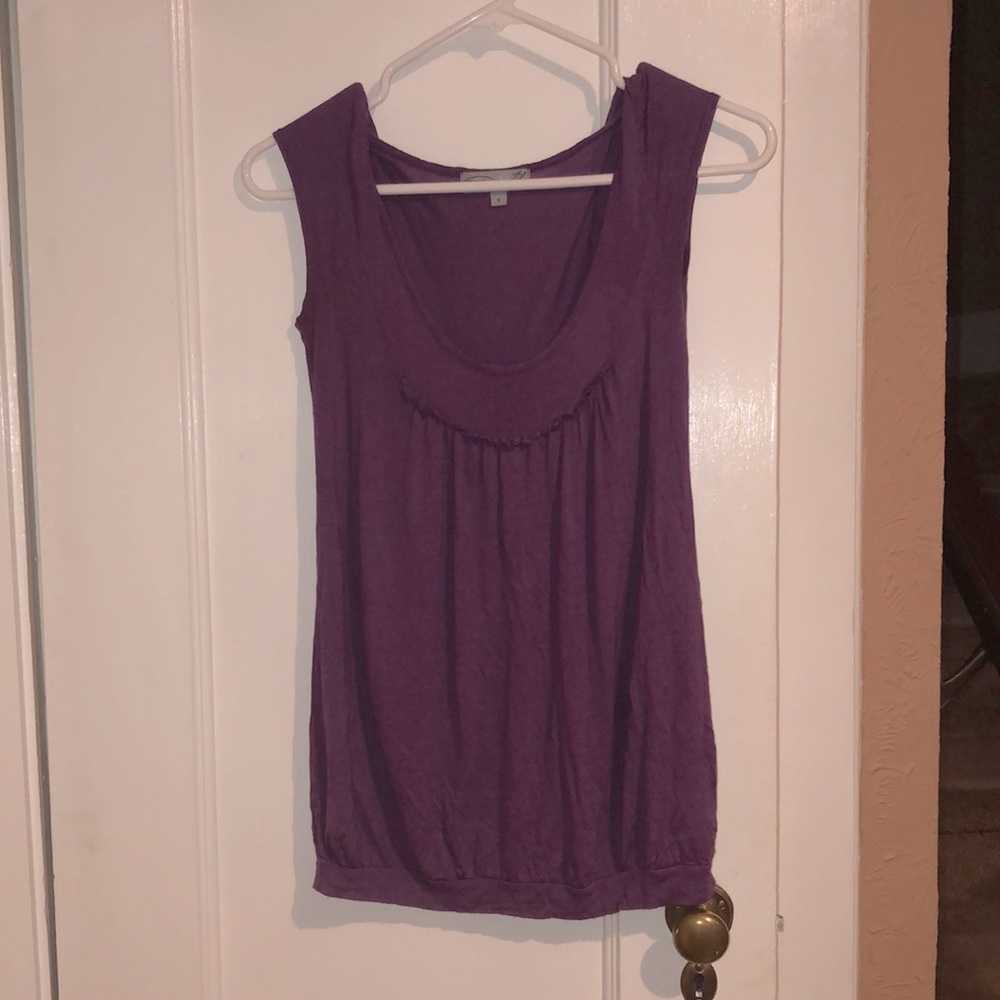 Y2K era purple bohemian top